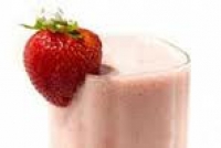 Lait frappé aux fraises
