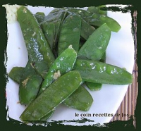 Pois mange-tout au gingembre